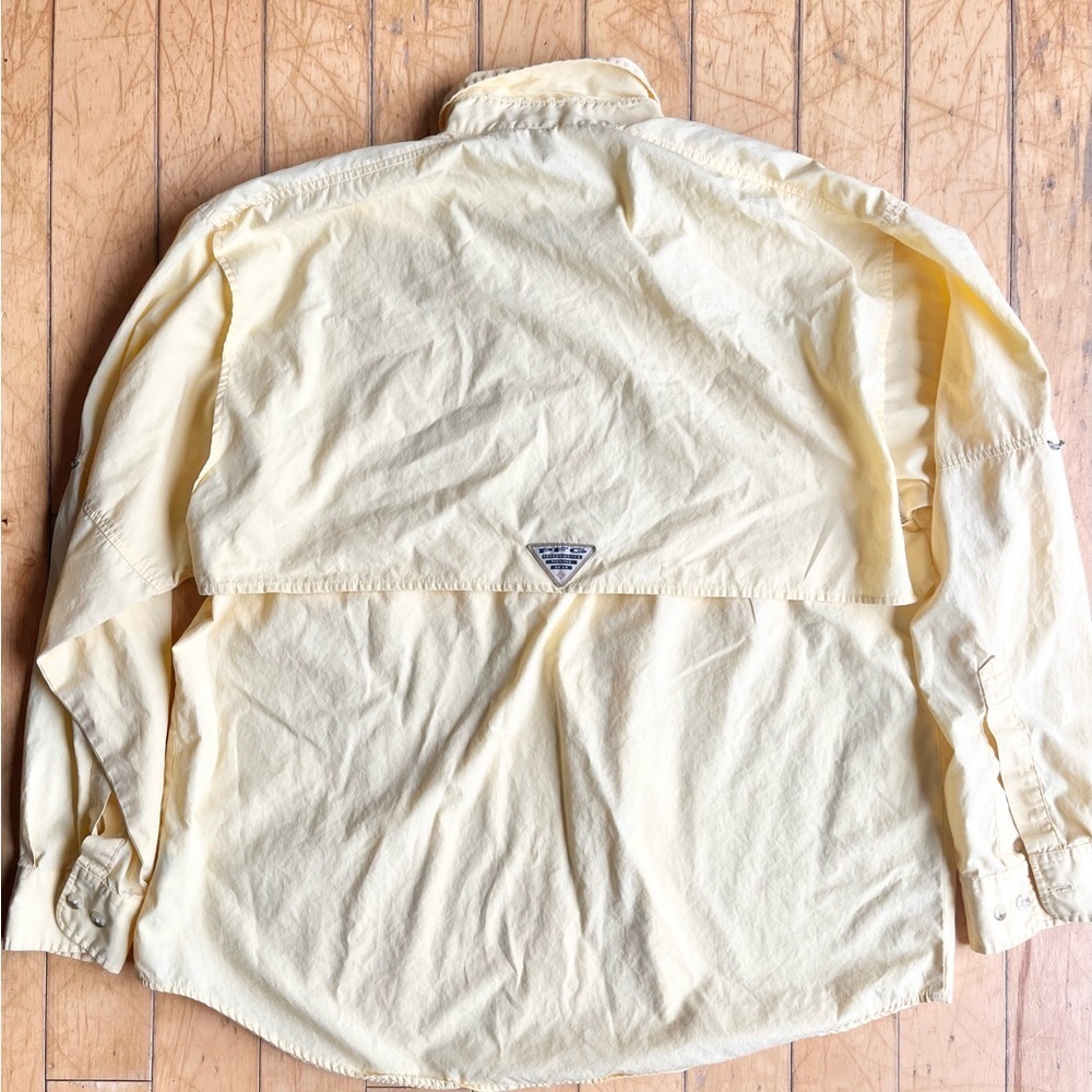 Columbia Yellow Performance Fishing Gear (PFG) Shirt Jacket Size Medium - Picture 6 of 9